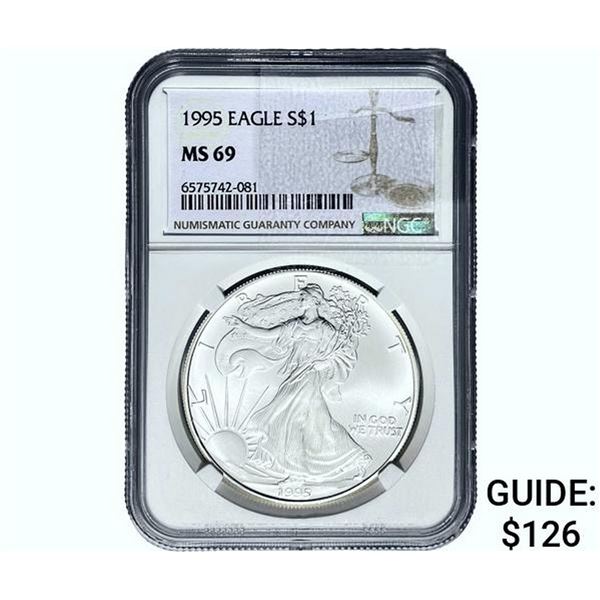 1995 Silver Eagle NGC MS69