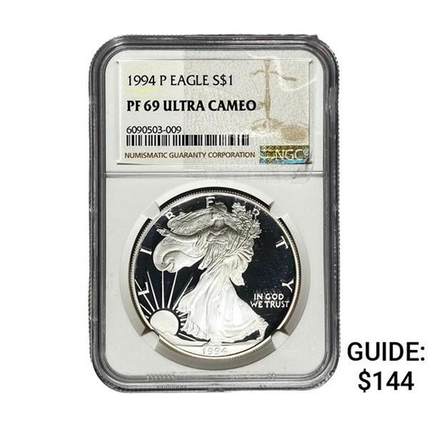 1994-P Silver Eagle NGC PF69 Ultra Cameo