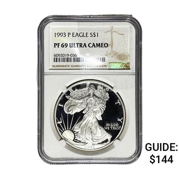 1993-P Silver Eagle NGC PF69 Ultra Cameo