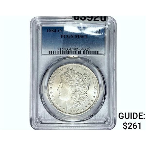 1884-O Morgan Silver Dollar PCGS MS64
