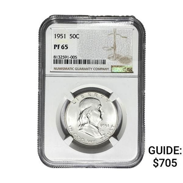 1951 Franklin Half Dollar NGC PF65