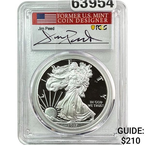 2017-W Silver Eagle PCGS PR70 Jim Peed DCAM