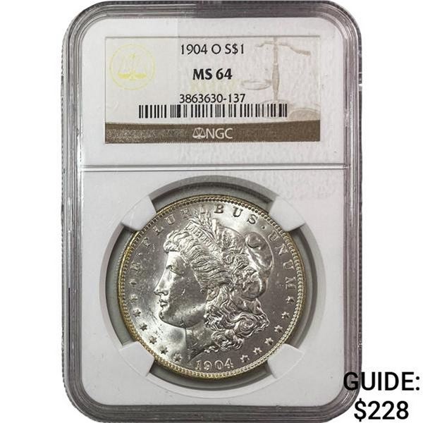 1904-O Morgan Silver Dollar NGC MS64