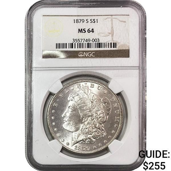 1879-S Morgan Silver Dollar NGC MS64