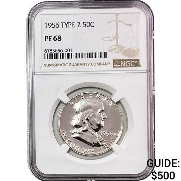 1956 Franklin Half Dollar NGC PF68
