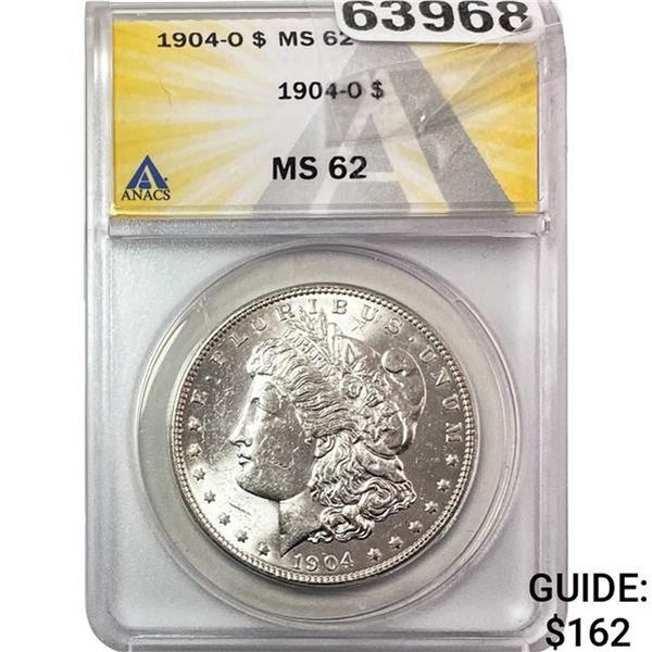 1904-O Morgan Silver Dollar ANACS MS62