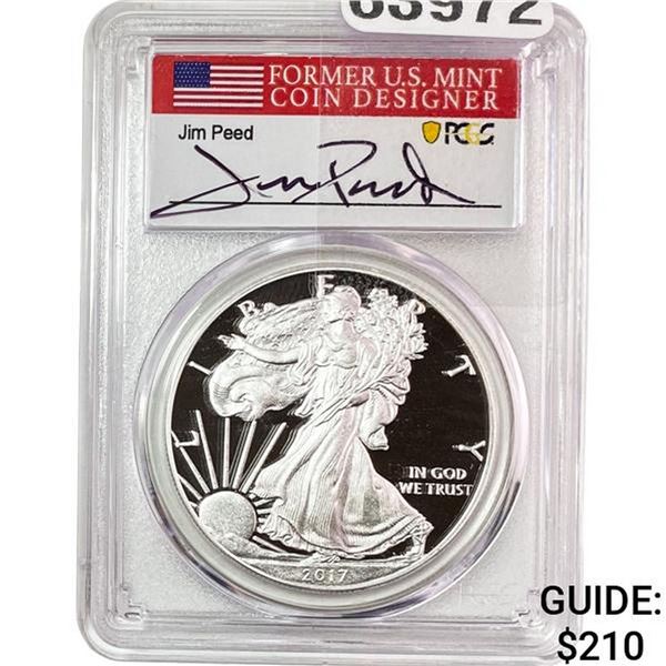 2017-W Silver Eagle PCGS PR70 Jim Peed DCAM
