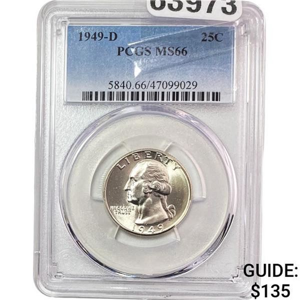 1949-D Washington Silver Quarter PCGS MS66