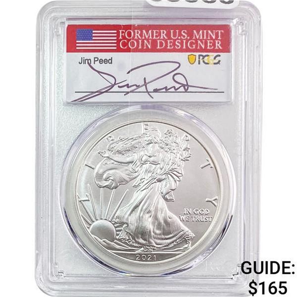2021-W Silver Eagle PCGS MS70 TY 1 First Day of Issue