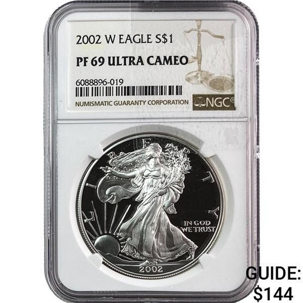 2002-W Silver Eagle NGC PF69 Ultra Cameo