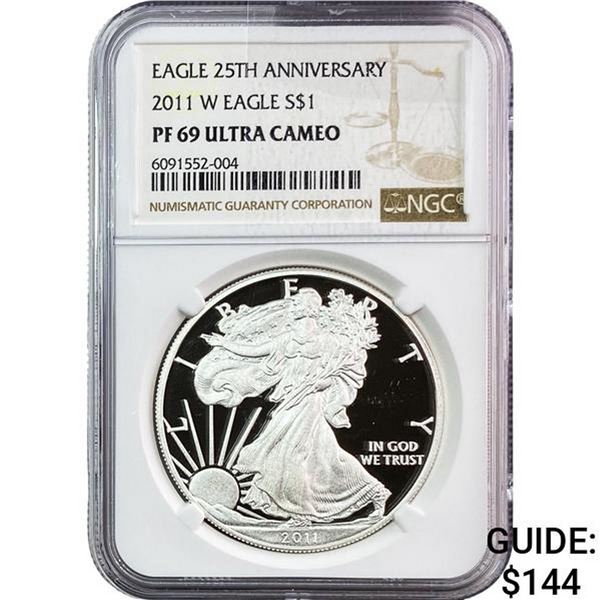 2011-W Silver Eagle NGC PF69 25th Anniv. Ultra Cameo