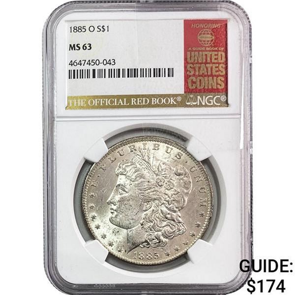 1885-O Morgan Silver Dollar NGC MS63