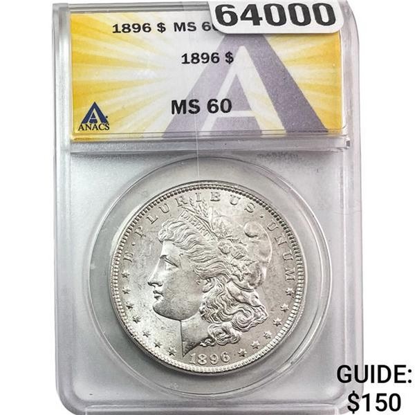 1869 Morgan Silver Dollar ANACS MS60