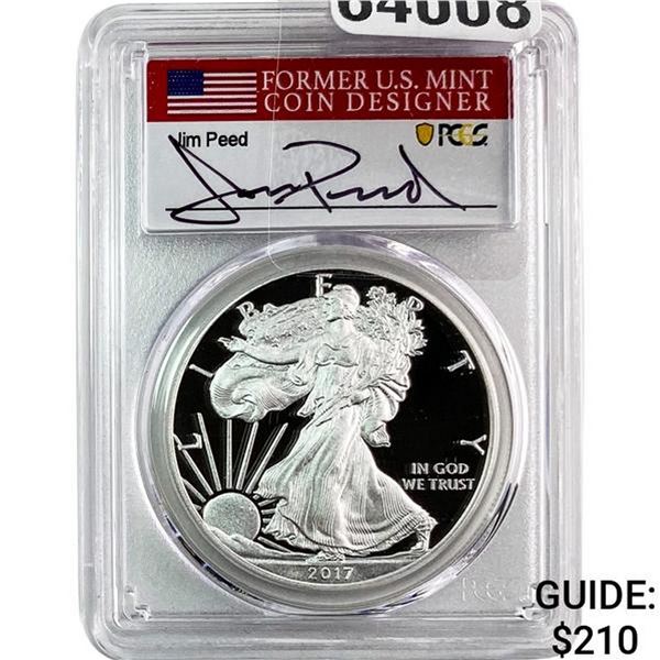 2017-W Silver Eagle PCGS PR70 Jim Peed DCAM