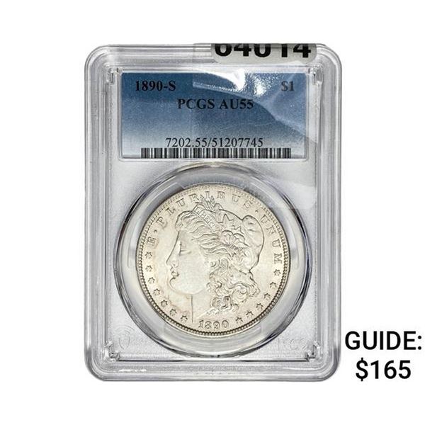 1890-S Morgan Silver Dollar PCGS AU55