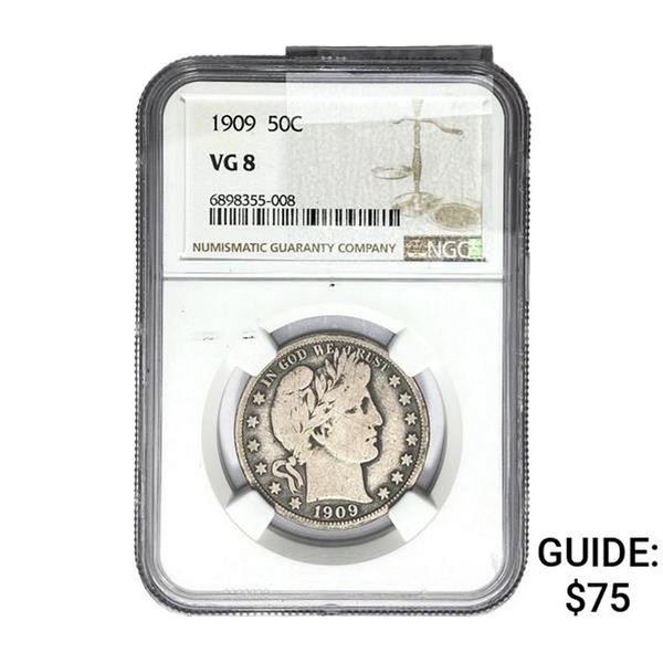 1909 Barber Half Dollar NGC VG8