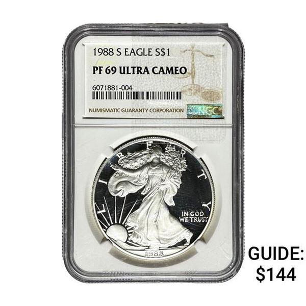 1988-S Silver Eagle NGC PF69 Ultra Cameo