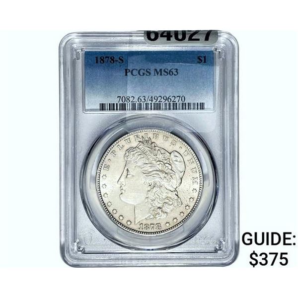 1878-S Morgan Silver Dollar PCGS MS63