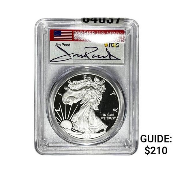 2017-W Silver Eagle PCGS PR70 Jim Peed DCAM