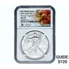 Image 1 : 2021 Silver Eagle NGC MS70 GA, Heraldic Eagle T-1