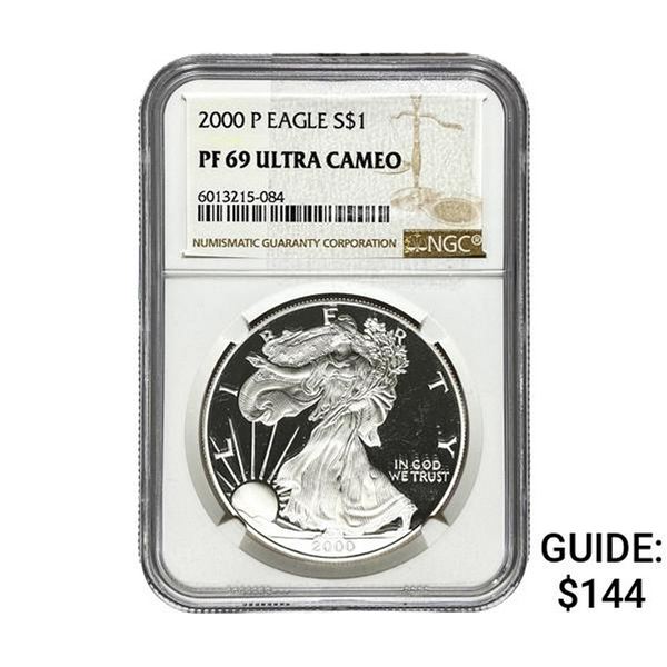 2000-P Silver Eagle NGC PF69 Ultra Cameo