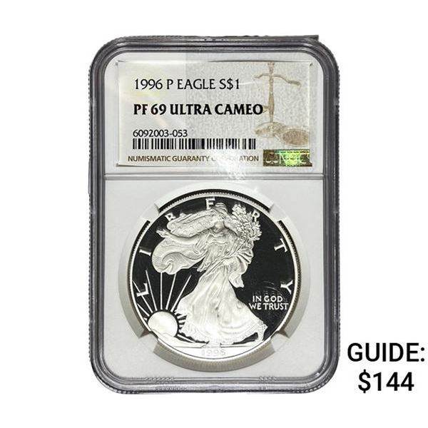 1996-P Silver Eagle NGC PF69 Ultra Cameo