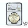Image 1 : 1922 Silver Peace Dollar NGC MS61