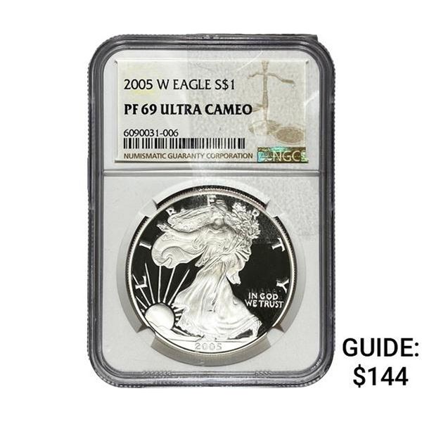 2005-W Silver Eagle NGC PF69 Ultra Cameo