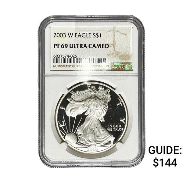 2003-W Silver Eagle NGC PF69 Ultra Cameo