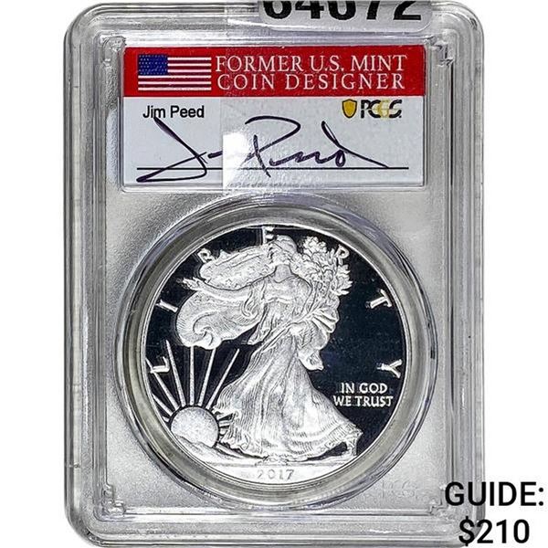 2017-W Silver Eagle PCGS PR70 Jim Peed DCAM