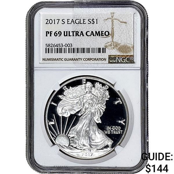 2017-S Silver Eagle NGC PF69 Ultra Cameo