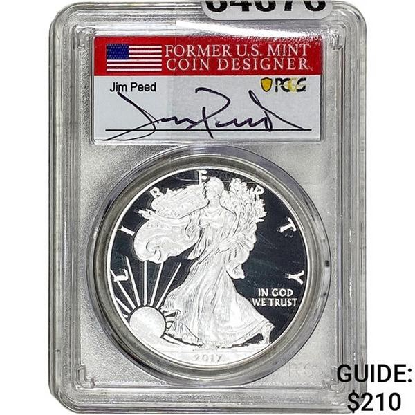 2017-W Silver Eagle PCGS PR70 Jim Peed DCAM