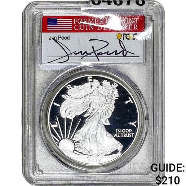 2017-W Silver Eagle PCGS PR70 Jim Peed DCAM
