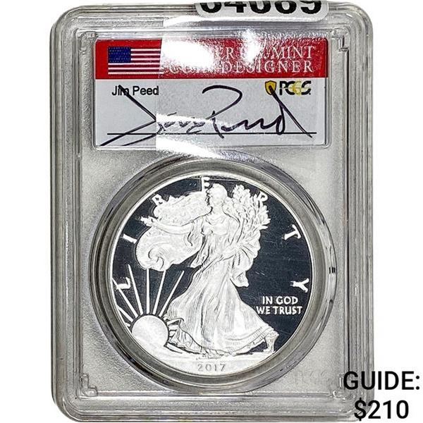 2017-W Silver Eagle PCGS PR70 Jim Peed DCAM