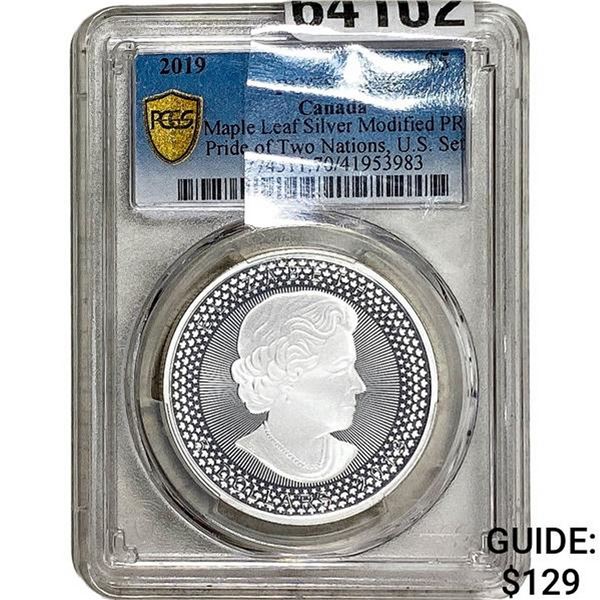Canada Silver $5 Maple Leaf Modified PR PCGS PR70 Canada