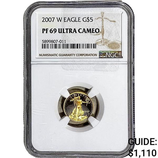 2007-W $5 Gold Half Eagle NGC PF69 Ultra Cameo