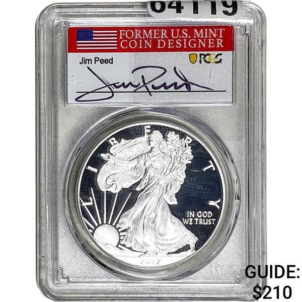 2017-W Silver Eagle PCGS PR70 Jim Peed DCAM