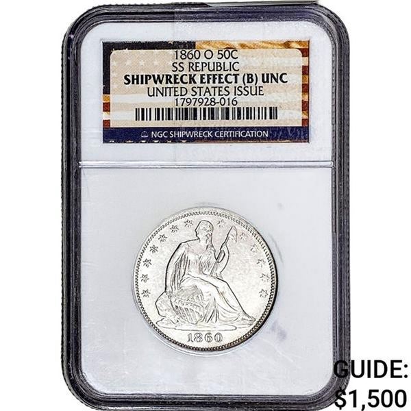 1860-O Seated Liberty Half Dollar NGC ShipwreckUNC