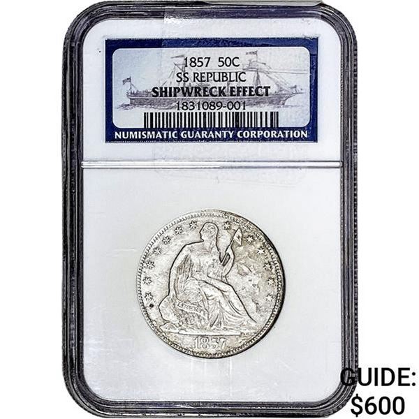 1857 Seated Liberty Half Dollar NGC Shipwreck