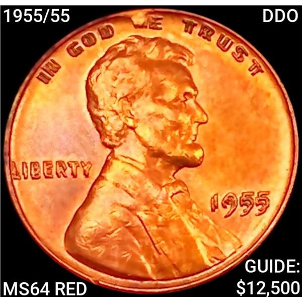 1955/55 DDO Wheat Cent CHOICE BU RD