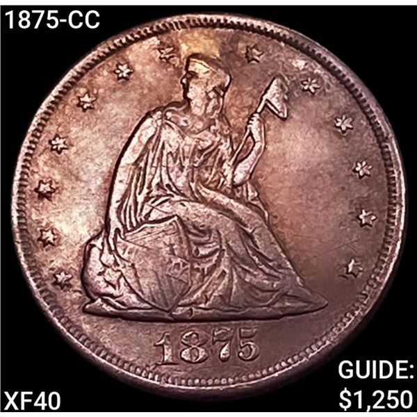 1875-CC Twenty Cent Piece NEARLY UNCIRCULATED