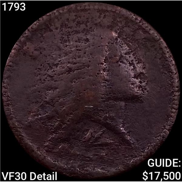 1793 Wreath Large Cent LIGHTLY CIRCULATED