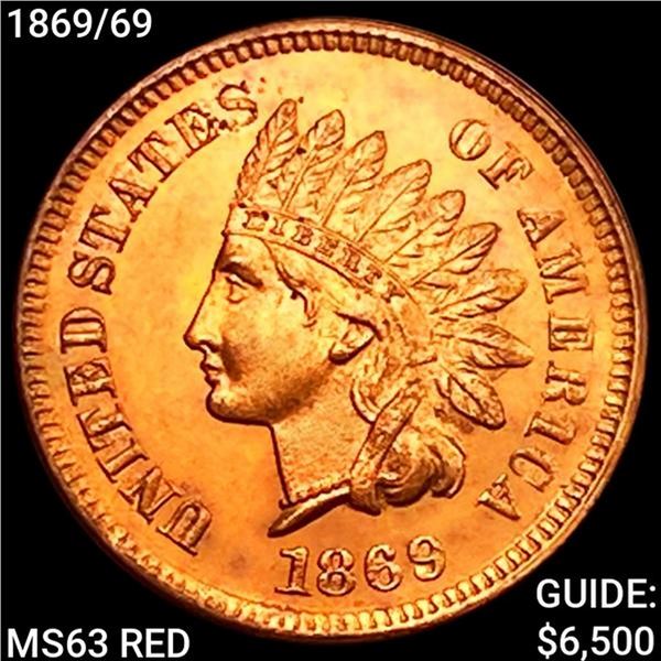 1869/69 Indian Head Cent CHOICE BU RD