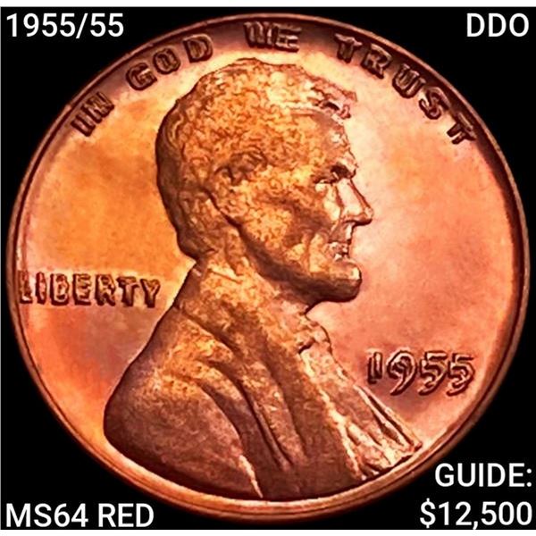 1955/55 DDO Wheat Cent CHOICE BU RD