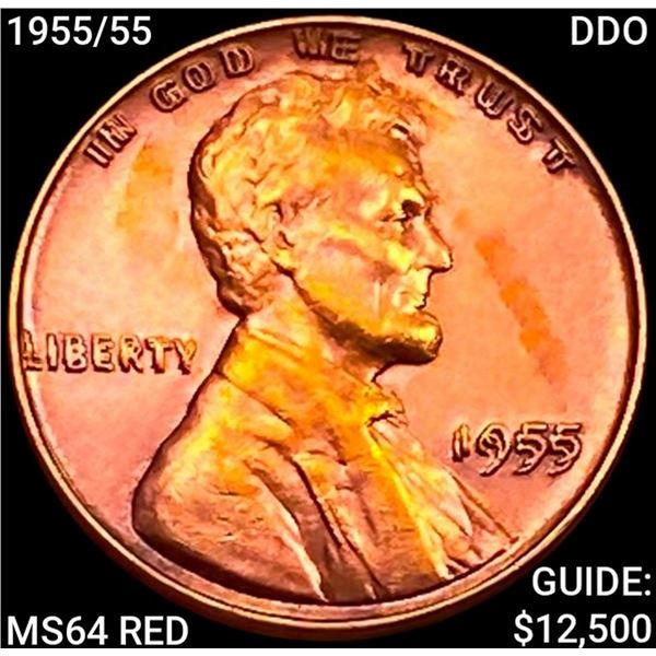 1955/55 DDO Wheat Cent CHOICE BU RD