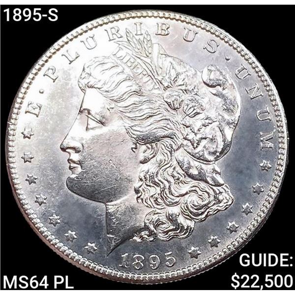 1895-S Morgan Silver Dollar CHOICE BU PL