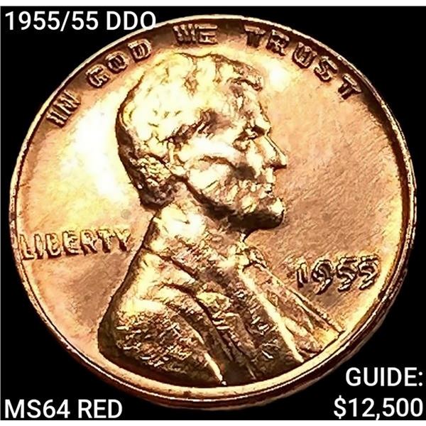 1955/55 DDO Wheat Cent CHOICE BU RD