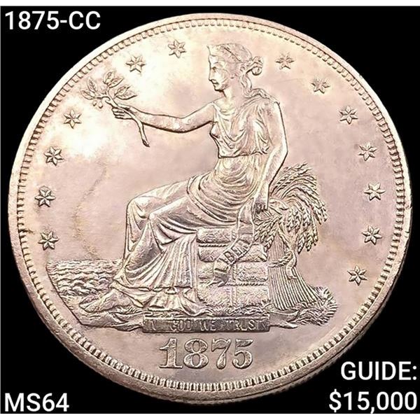 1875-CC Silver Trade Dollar CHOICE BU