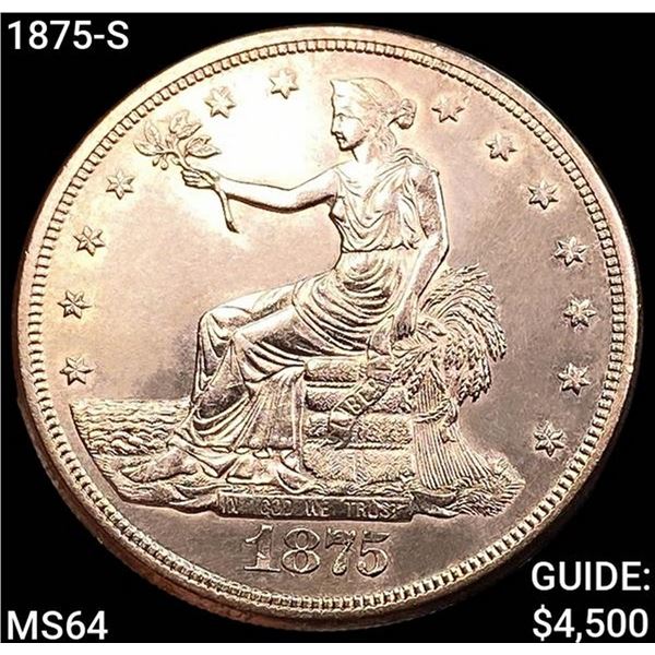 1875-S Silver Trade Dollar CHOICE BU
