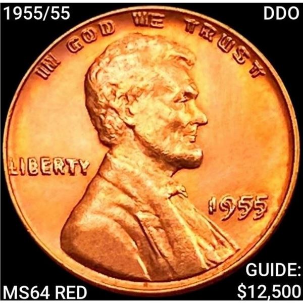 1955/55 DDO Wheat Cent CHOICE BU RD